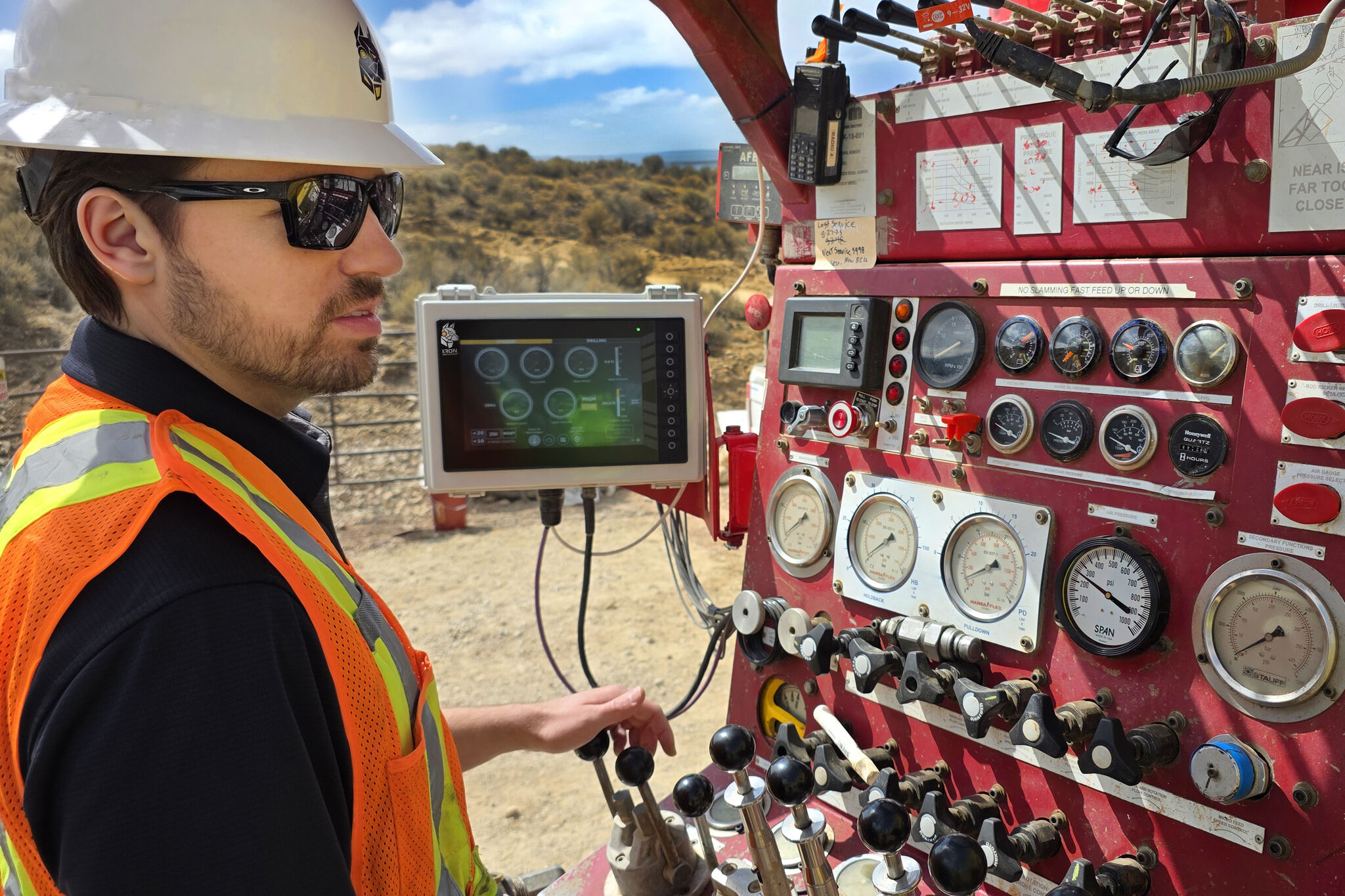Iron WatchDog smart console installed on drilling rig control panel